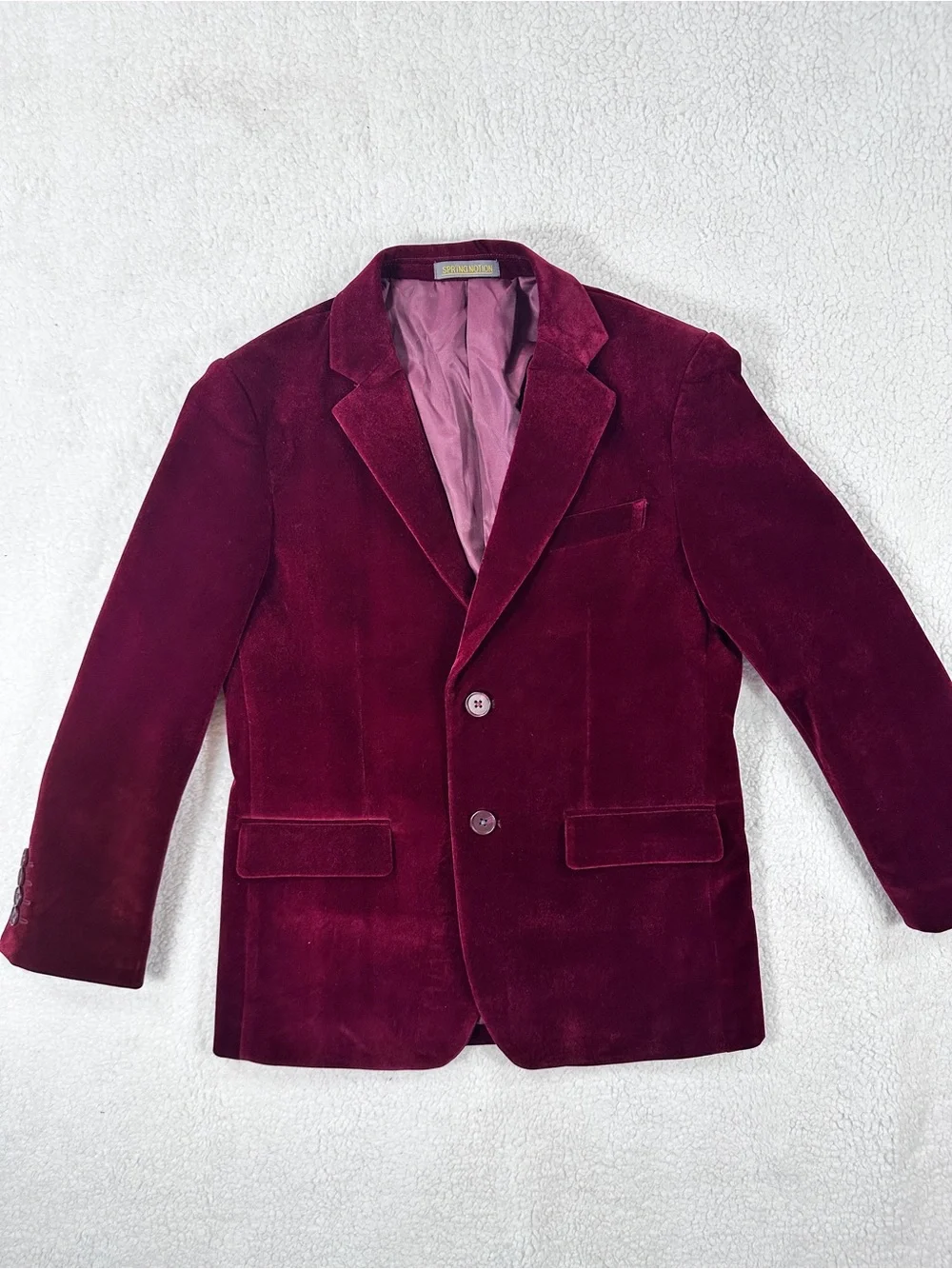 Children's Velvet Blazer - Burgundy Red Size 10 NWOT
